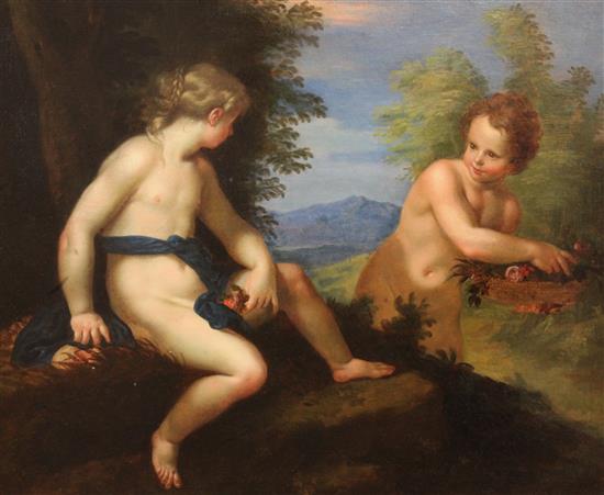 Follower of Francois Boucher (1703-1770) Venus and Cupid 20.5 x 24.5in.